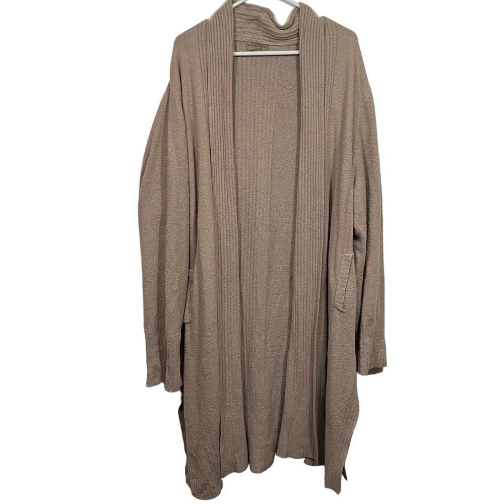 Barefoot Dreams Mauve Open Front Cozy Chic Cardigan